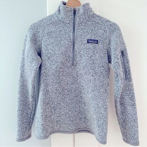 Patagonia Women’s Better Sweater Zip Fleece- BIRCH WHITE in size XS